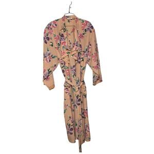 Vintage Victoria's Secret Gold Label Pink Floral Robe